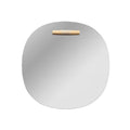 Modern Round Wall Mirror with Bamboo Hanging Handle