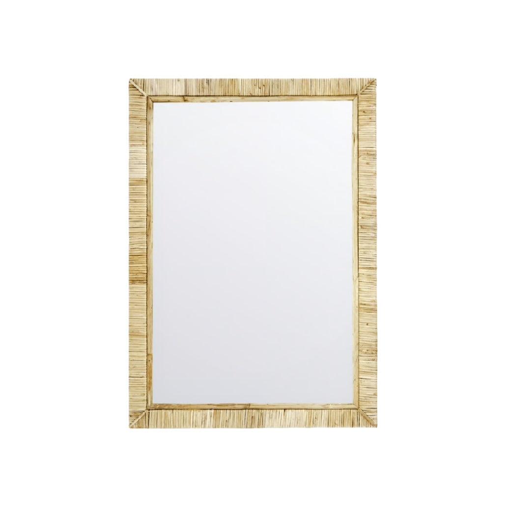 Rustic Bamboo Frame Wall Mirror – Eco-Friendly Home Decor**