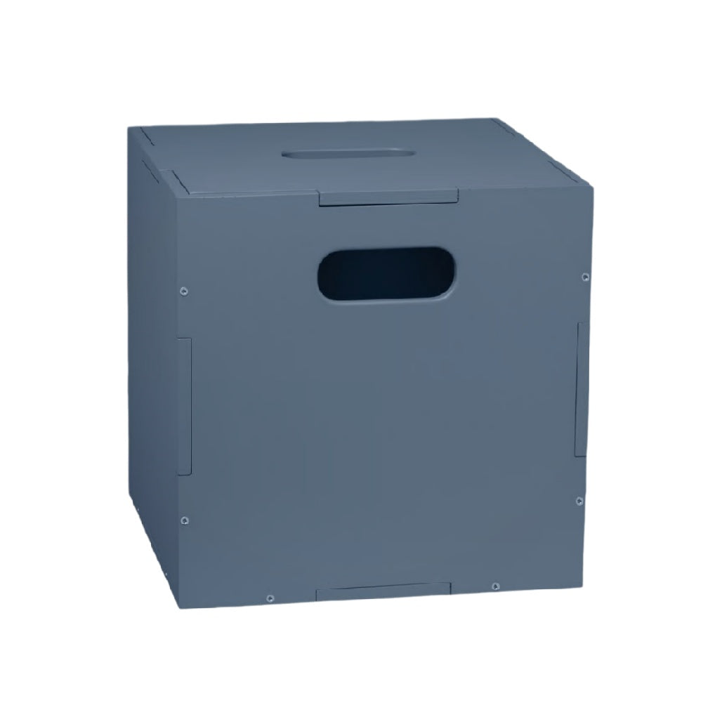 Durable Gray Storage Bin with Open Handle Design