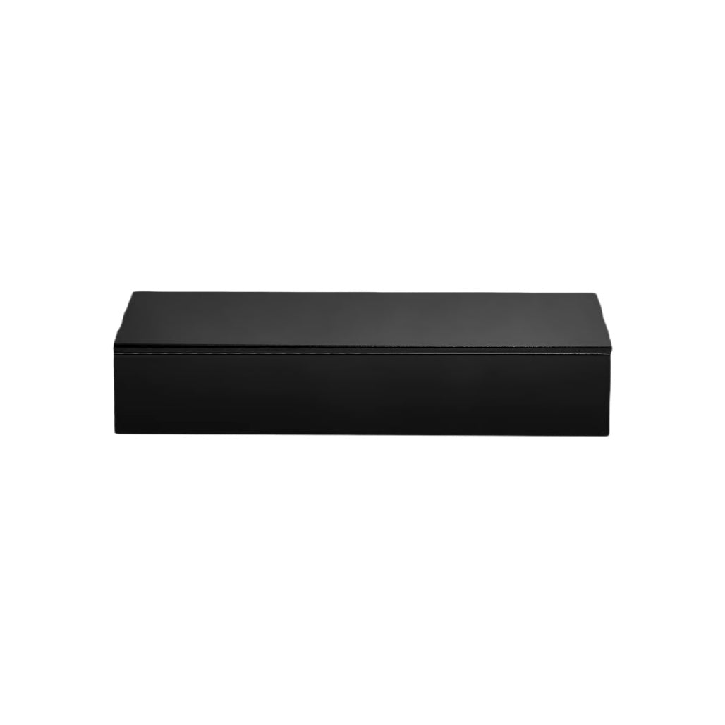 Elegant Black Leather Storage Box with Lid