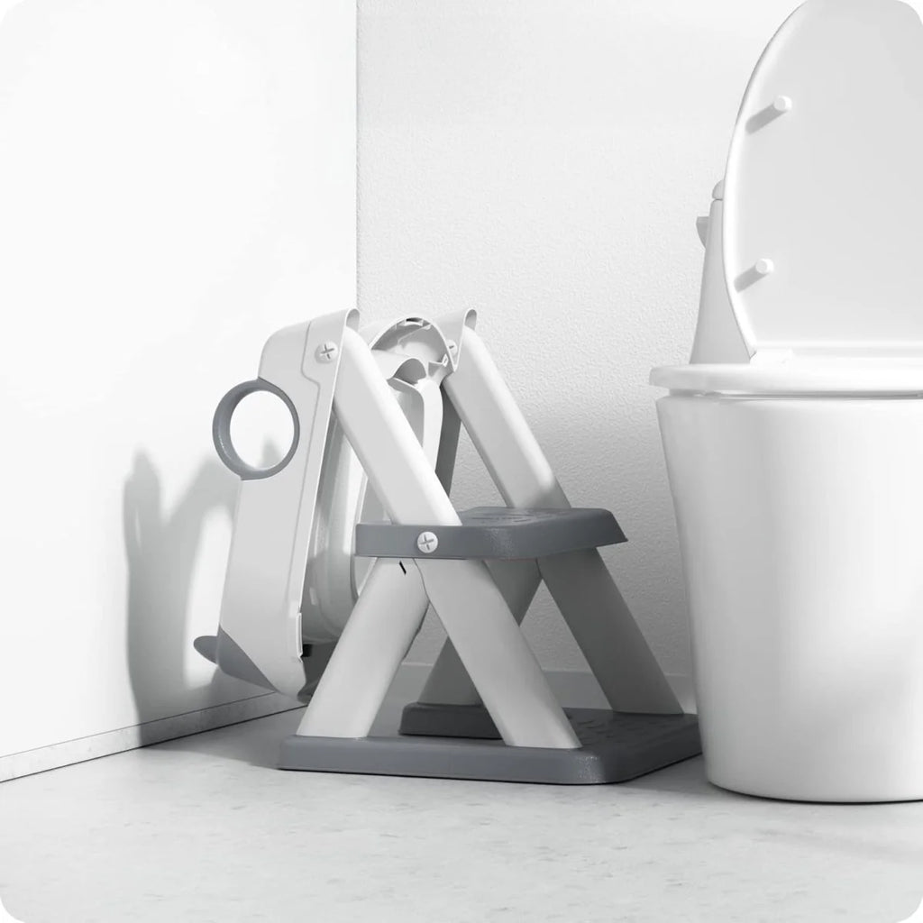 Toddler Toilet Seat with Step, Non-Slip Cushion & Splash Guard
