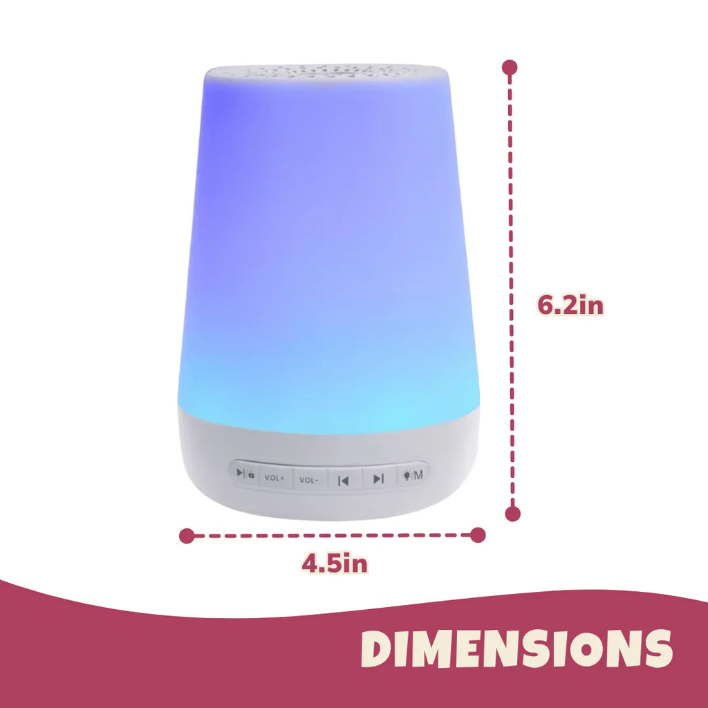 White Noise Machine 34 Sounds, App Control, Night Light, Wake-Up Timer