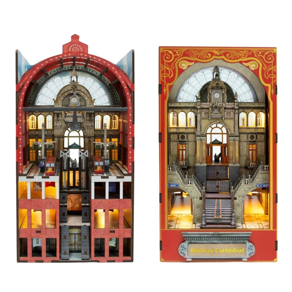 Magic Market Book Nook Kit with LED Lights and DIY Miniatures